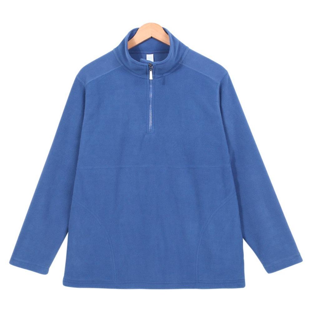 Cappotti in pile con mezza cerniera da 300 g/m² per uomo, caldi cappotti casual invernali, moda sportiva per coppia