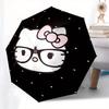 1pc Hello Kitty Glasses Starry NightUmbrella with Plastic Handle,Suitable for All Seasons Home Travel Outdoor UmbrellaSanlio212