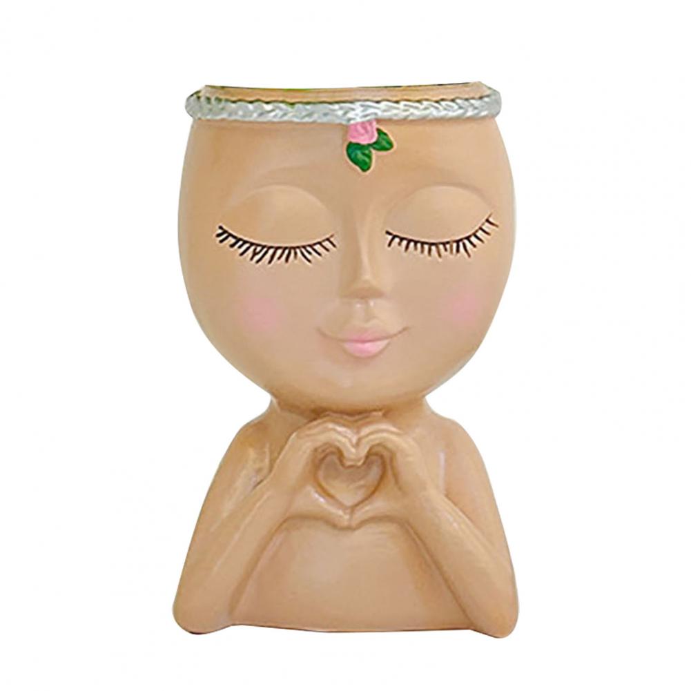 Face Vase Decor Women Style Vase Boho Feminist Face Flower Pot Vase Set for Succulents Modern Nordic Style Decorative