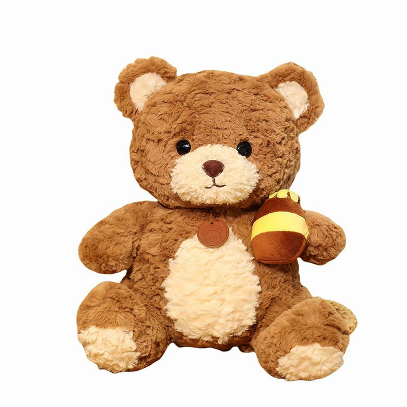 Honey Bee Pot Teddy Bear Plush Toy Cartoon Stuffed Doll Kids Gifts Birthday