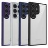 For Samsung Galaxy S22 Ultra 5G Case Matte Skin Touch Clear PC + TPU Shockproof Phone Back Cover
