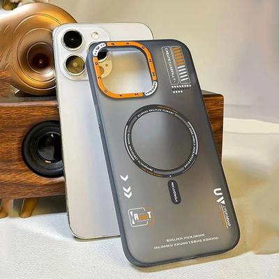 Luxury High Quality Magnetic Magsafe Case for iPhone 16 15 14 13 12 Pro Max Frosted Wireless Charging Fashion Shockproof Hard Cover