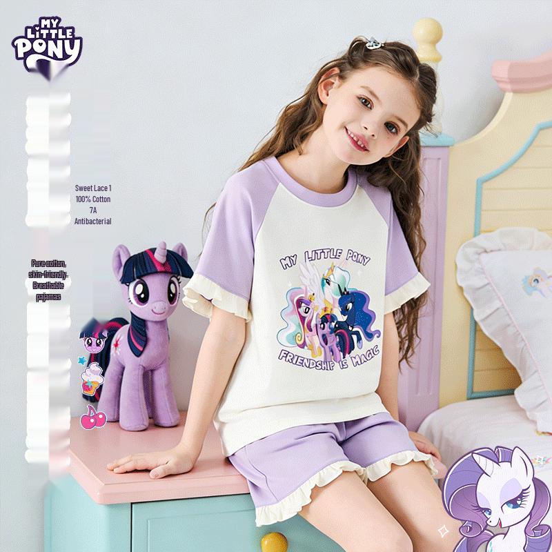 My Little Pony Girls Cotton Short Sleeve & Shorts Pajama Set 110