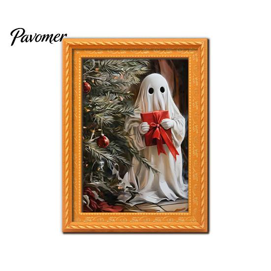 Decorative Magnets for Metal Surfaces Small Fridge Picture Frame, Funny Ghost Pattern Magnetic Vintage Photos Mini Gold Frame Refrigerator Kitchen