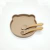Non-Toxic Children'S Silicone Suction Cup Dinner Plate Bear Complementary Food Dinner Plate Food Grade Baby Learn To Eat Training Tablewar