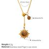 Fashion Trend Dolphin Sunflower Clavicle Chain Simple Niche Stainless Steel Retro Necklace