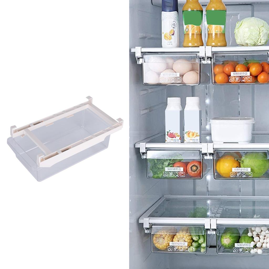 Kühlschrank-Aufbewahrungsbox, Ausziehbare Schublade, 29,2 x 16,9 cm,