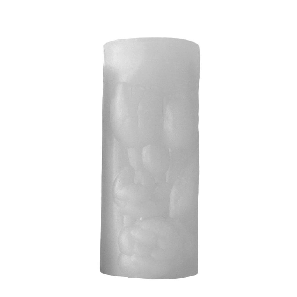 Flowers Pillar Candle Molds Casting Molds Flower Cylinder Silicone Mould Ornament Molds Plasters Molds Epoxy Resin Molds