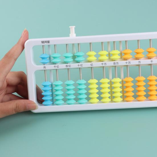 Kinder Abakus Spielzeug mit Reset-Taste 13 Spalten Vorschule Mathematik Zählen Lernen