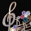 Women's Rhinestone Musical Note Blossom Brooch Pin Jewelry Party Xmas Gift