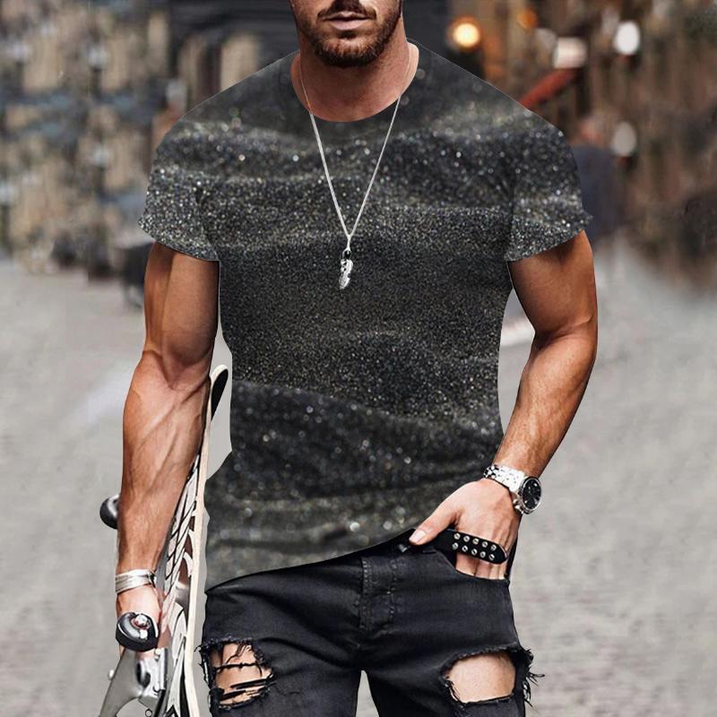 European and American Cross-border Summer Men's T-shirt 3D Digital Printing Short Sleeve LiExpress