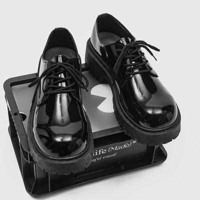 Fashion Men's Business Patent Leather Dress Shoes Big Head Casual Shoes for Men Anti Slip Comfort Fad Wedding Banquet Party Formal Shoes