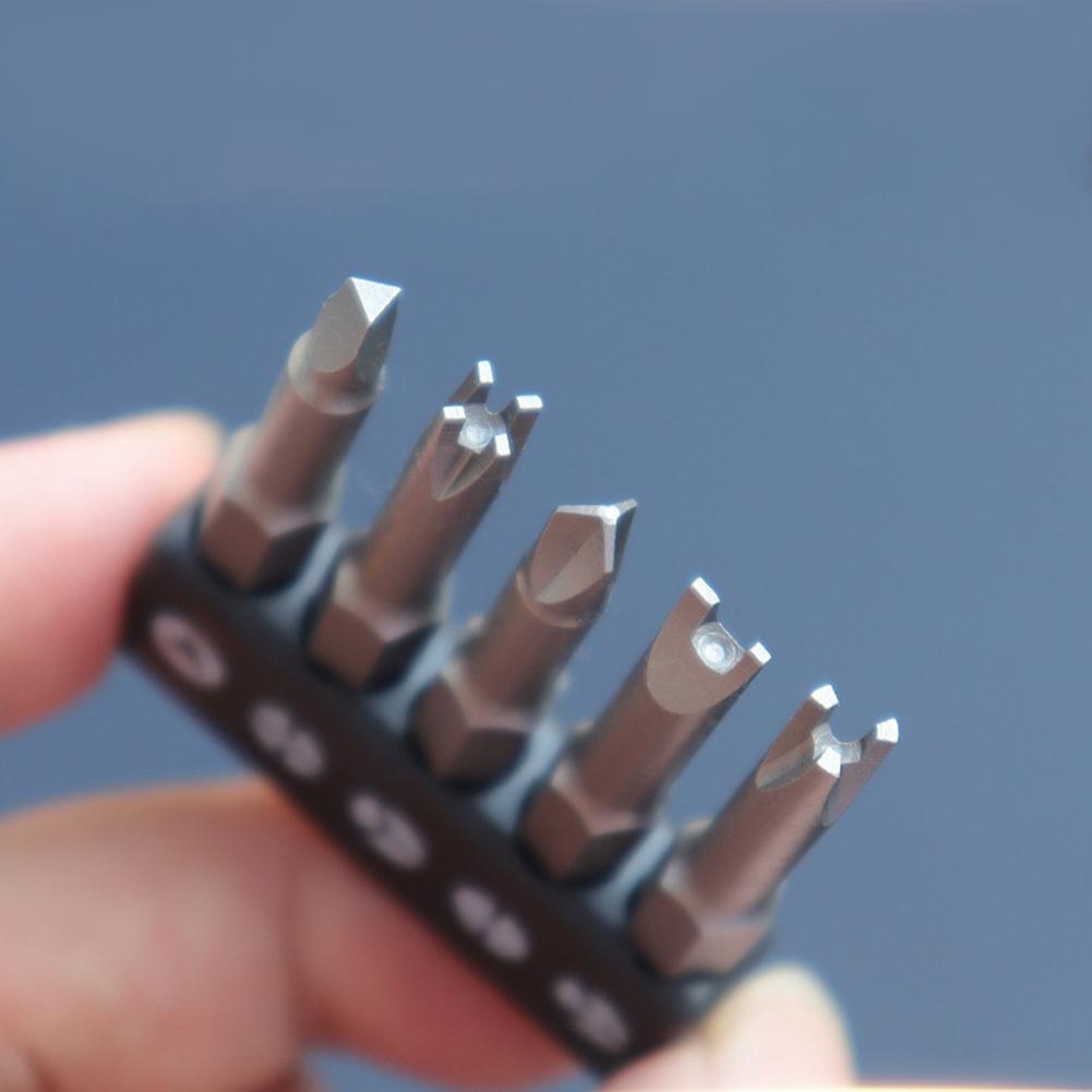 Screwdriver Bits 50mm 5pcs Set Grey Inner Cross Screwdriver