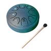 Tongue Drum 4.5 Inch 8 Tone C Key Carbon Steel Mini Tongue Drum for Adult Children Beginner Green