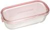 Iwaki Glass Storage Pack Heat-Resistant Container, Pink, Rectangular, Medium, 500ml, & Microwave, KC3246N-P