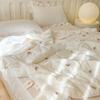 Double-Layer Gauze Soybean Summer Quilt Cooling Machine Washable Summer Air-Condition Quilt Student Dorm Single Thin Bedding