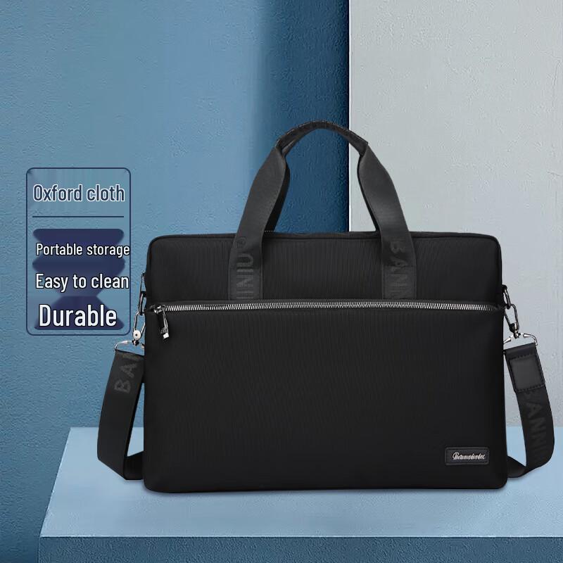 Мужская деловая сумка-портфель для ноутбука из ткани Оксфорд