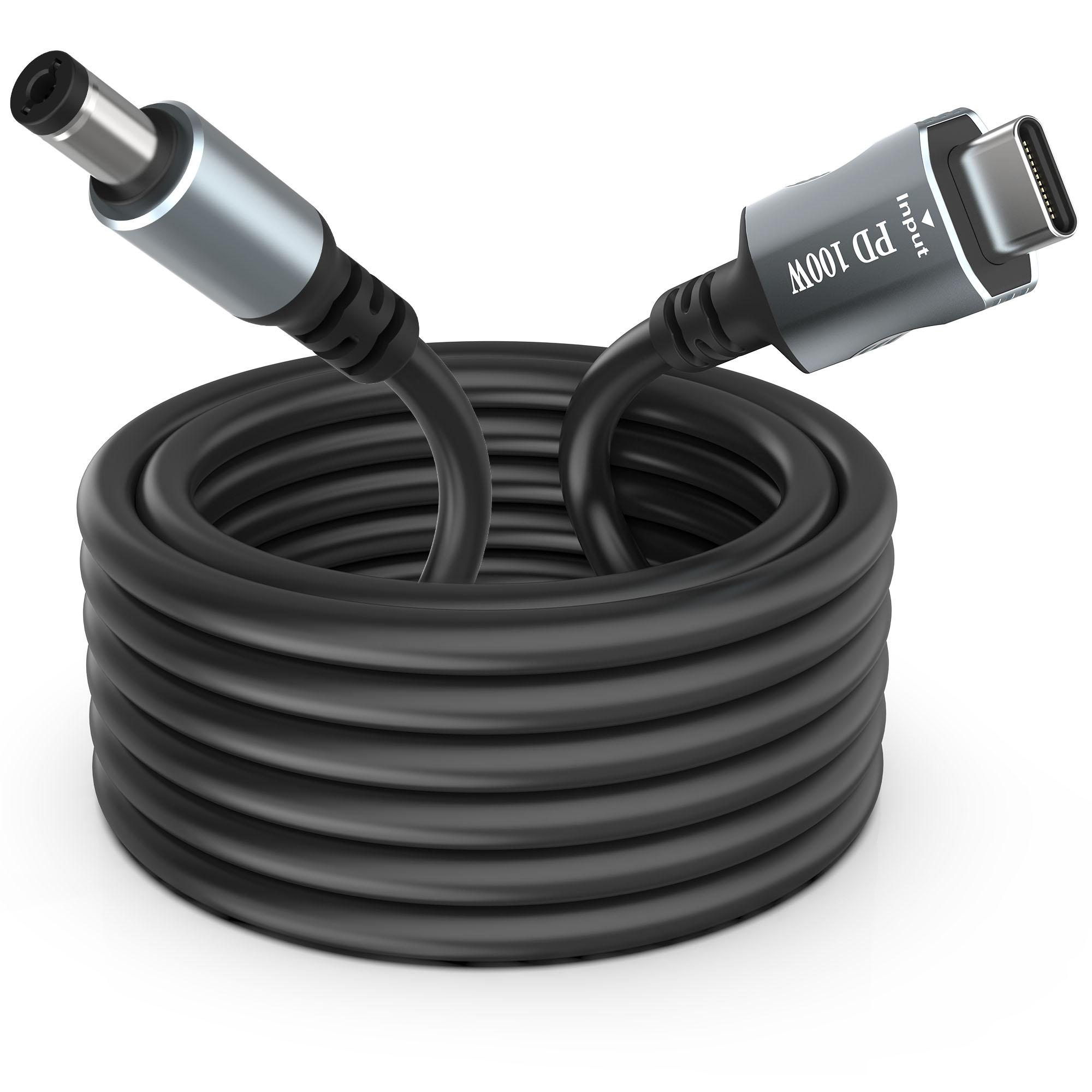 

USB C/Type-C to DC 5.5mm x 2.1mm Laptop Power Charging Cable (dc5521), 20V USB Type C Male Input to DC 5521mm Male Cable PD 100W 1m