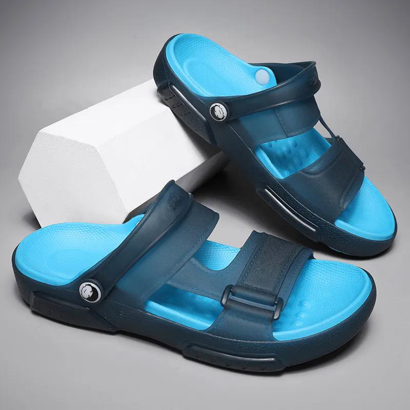 Cave Shoes for Men, Sandals for Summer Fashion, Breathable Beach Shoes for Outdoor Wear, Dual-purpose Sandals with Men's Toe Caps, Slippers