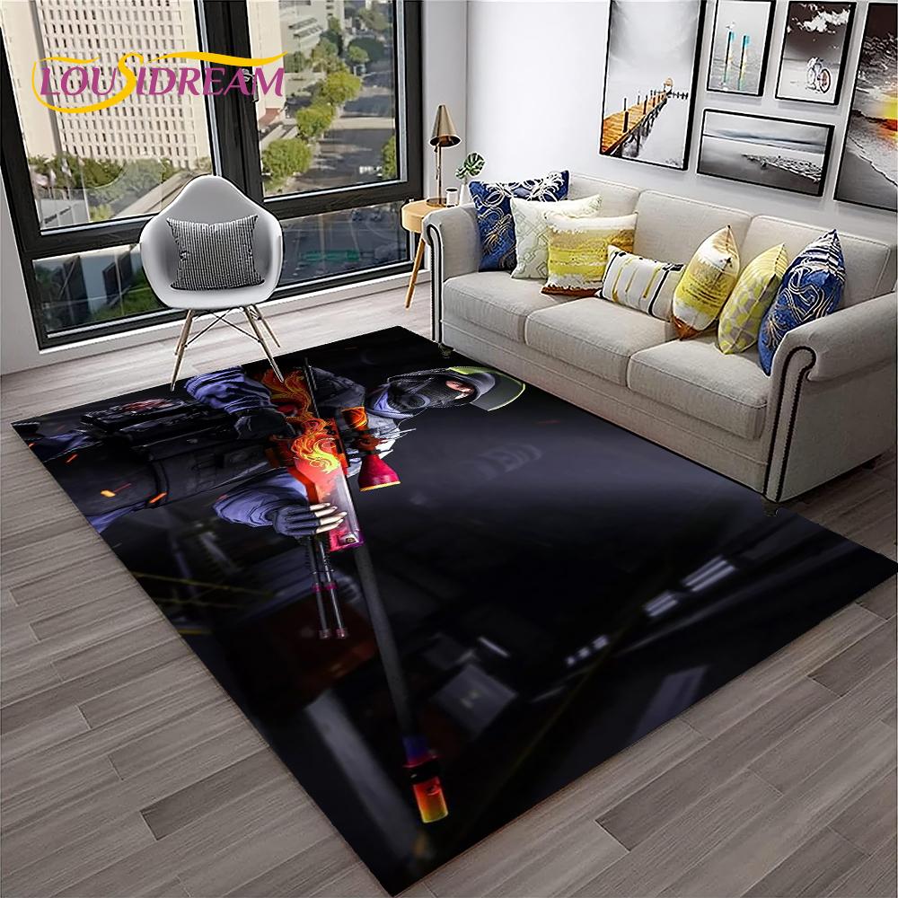 3D CS GO Game,Counter Strike Gamer Carpet Rug for Home Living Room Bedroom Sofa Doormat Decor,kids Area Rug Non-slip Floor Mat