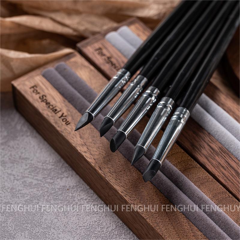 New Nail Art Stick Engraving Glue Embossing Pen Powder Rubbing Artifact Rubbing Magic Powder, Multi-functional Silicone Pen Tool