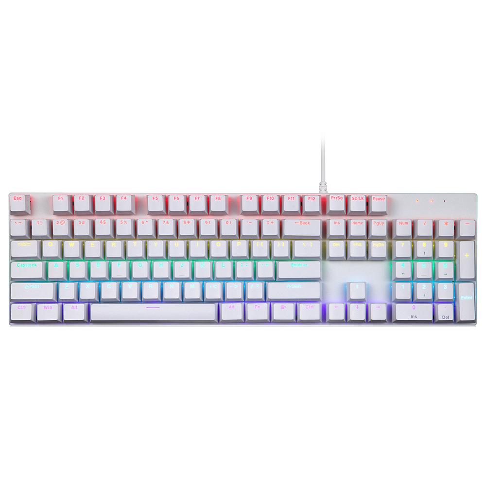 Y-FRUITFUL K135 104-Key RGB Mechanical Keyboard Gaming Office Waterproof Keyboard Blue Switches