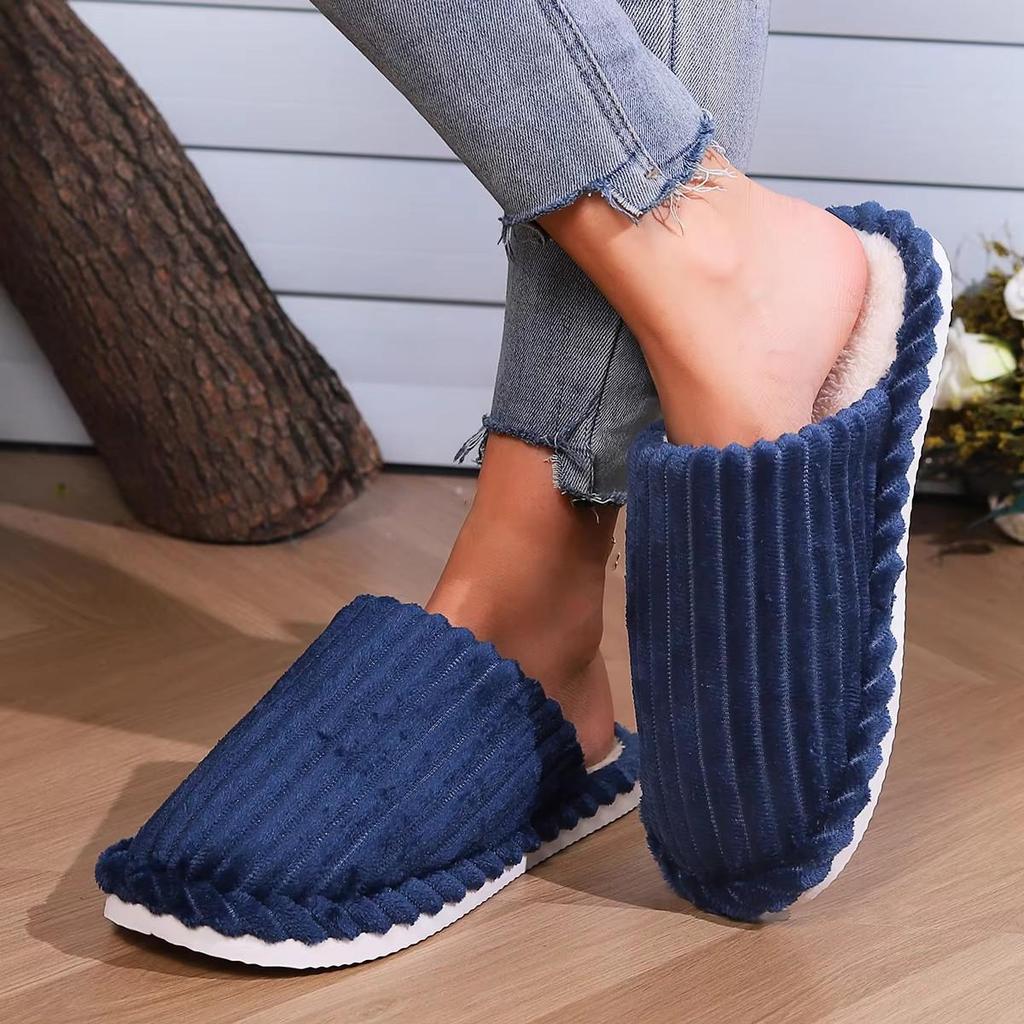 2025 Plush Cotton Slippers for Men & Women - Cozy, Non-Slip, Indoor Footwear for Autumn & Winter.