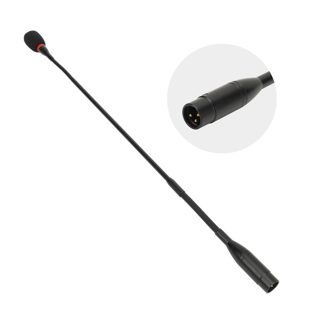 Condenser Gooseneck Microphone Clear Sound 23.2in  Indicator Gooseneck Microphone with Windproof Cotton for Conference