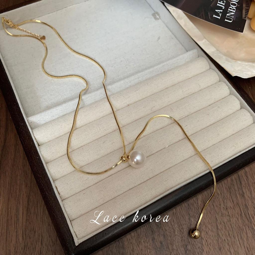 Ins Highlight Pearl Temperament Long Necklace Pendant Sweater Chain Pull Adjustable Fashionable Neck Chain Accessories