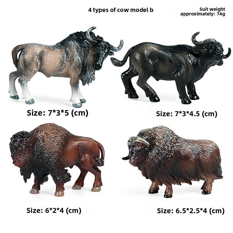 Animal Cattle Sculpture Toy Collection Set For Children Learning And Giving Gift