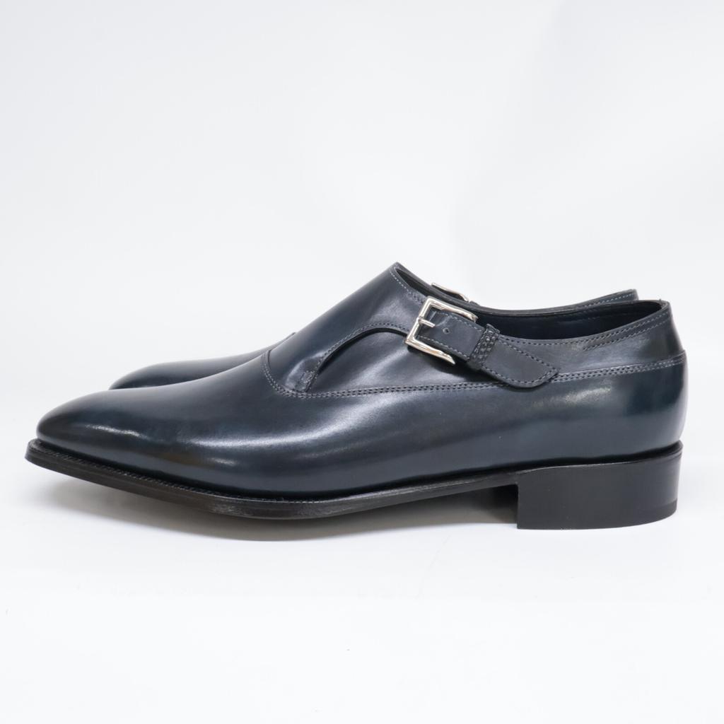 JOHN LOBB [ ] Isetan 10th Anniversary Model Single Monk Strap Dress shoes 7 1/2 Dark navyUsed