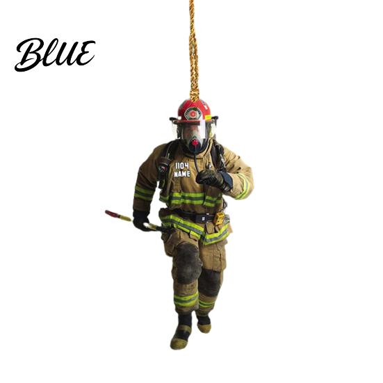 Interior Rearview Pendant Christmas Tree Firefighter Ornament with Lanyard Widely Used Decoration Car Mirror Hanging Fireman Uniform
