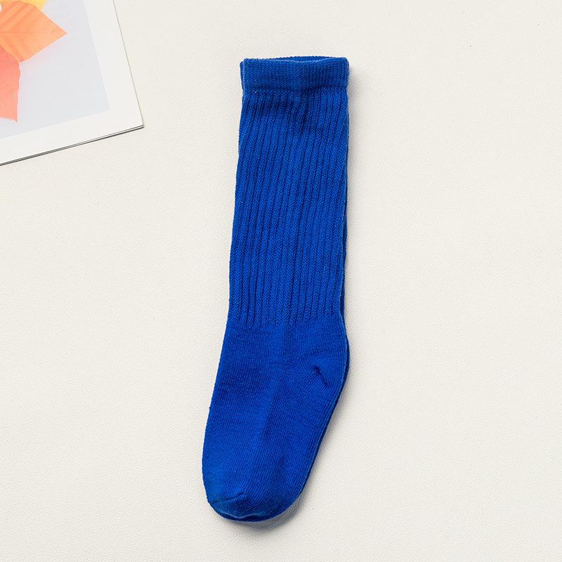 Spring Girls' Cotton Socks - Solid & Candy Colors, Ages 1-8