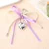 Elegant Pearls Bows Bag Pendant Practical Keychain Heart Shape Phone Ornament Keyring for Purse Handbag Decoration