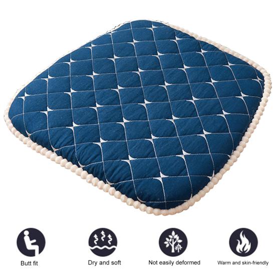 Yousheng Chair Mat Zipper Design Comfortable Seat Cushion Easy To Clean Strap Fixed Chair Cushion for Home Office