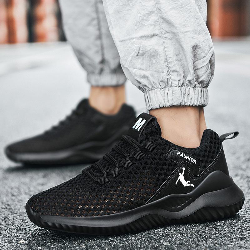 Summer hollow big net running shoes sports shoes men's shoes student trend dad mesh shoes outdoor casual shoes