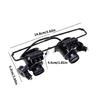 Ergonomic 20X Double Lens Loupe Magnifying Glass Suitable For Jewelry Electronics Inspection Lightweight Easy To Handle