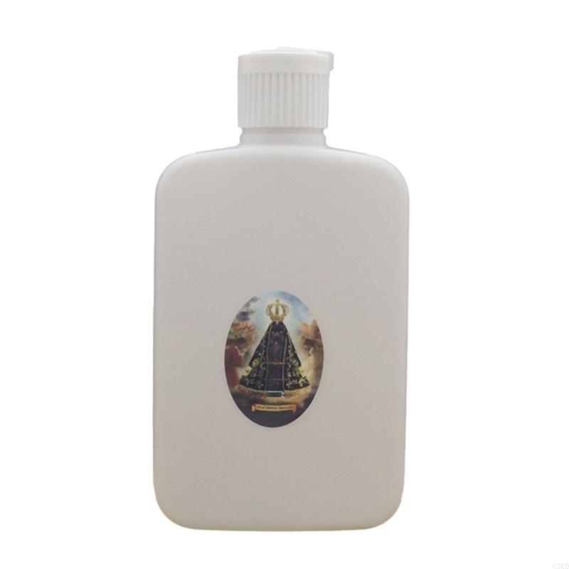 62KD Holy Water Bottle Religious Refillable Holy Water Container Baptisms Lotion Bottle with Screw Lid Catholic Accessories