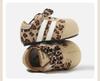 Spring 2026 Girls' Retro Leopard Print Baby Walker Shoes - Ugly Cute, Color Block Design.