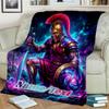 1PC Custom Name "Gladiator's Cosmic Might" Flannel Blanket Versatile,all-season Throw Suitable for the Living Room,bedroom,camping,travel,and Gift