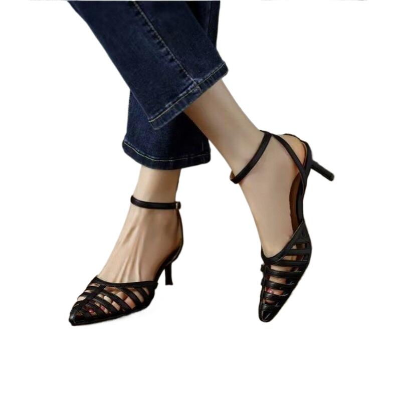 Fashionable versatile women Pointed Toe Shoes Women's High Heels Elegant minimalist shoes Summer Party Sexy Comfortable sandals