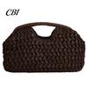 Trendy Straw Handbag Large Clutch Bag, Woven Women Handbag, Compact Everyday Top Handle Satchel Purse for Summer Beach Vacation