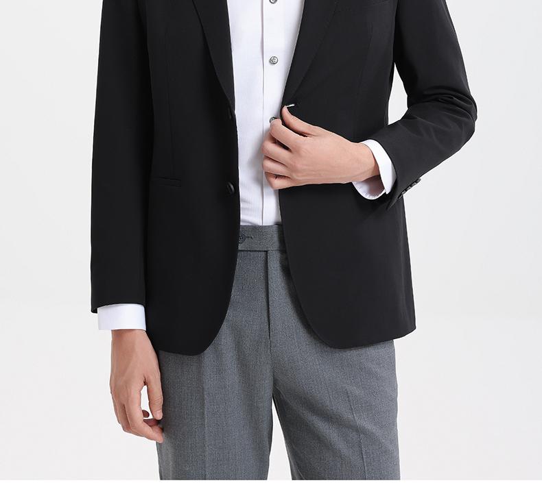 Langdeng Men's Casual Suit - Machine Washable, Breathable, High-End