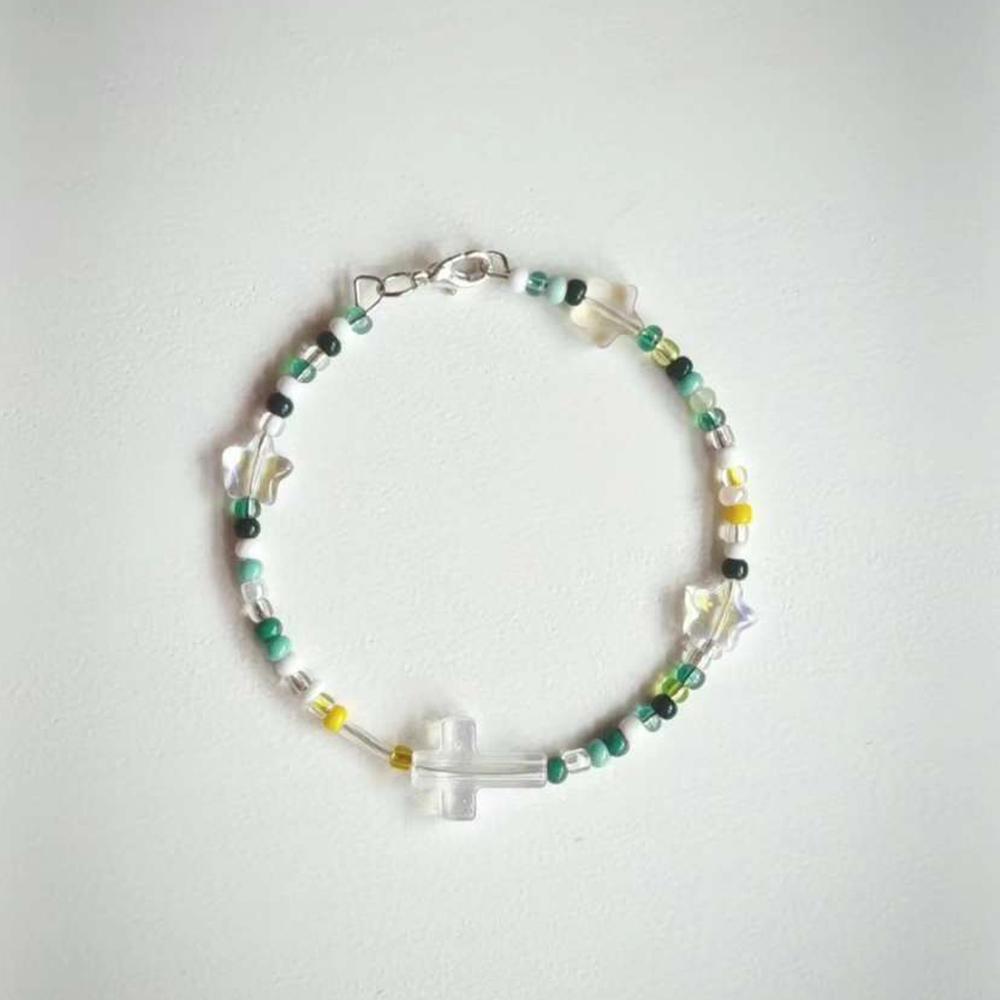 10Pcs Transparent Cross Accessory Packaging Material Cross Bead Diy Card Bag Accessory Bracelet Necklace Accessory