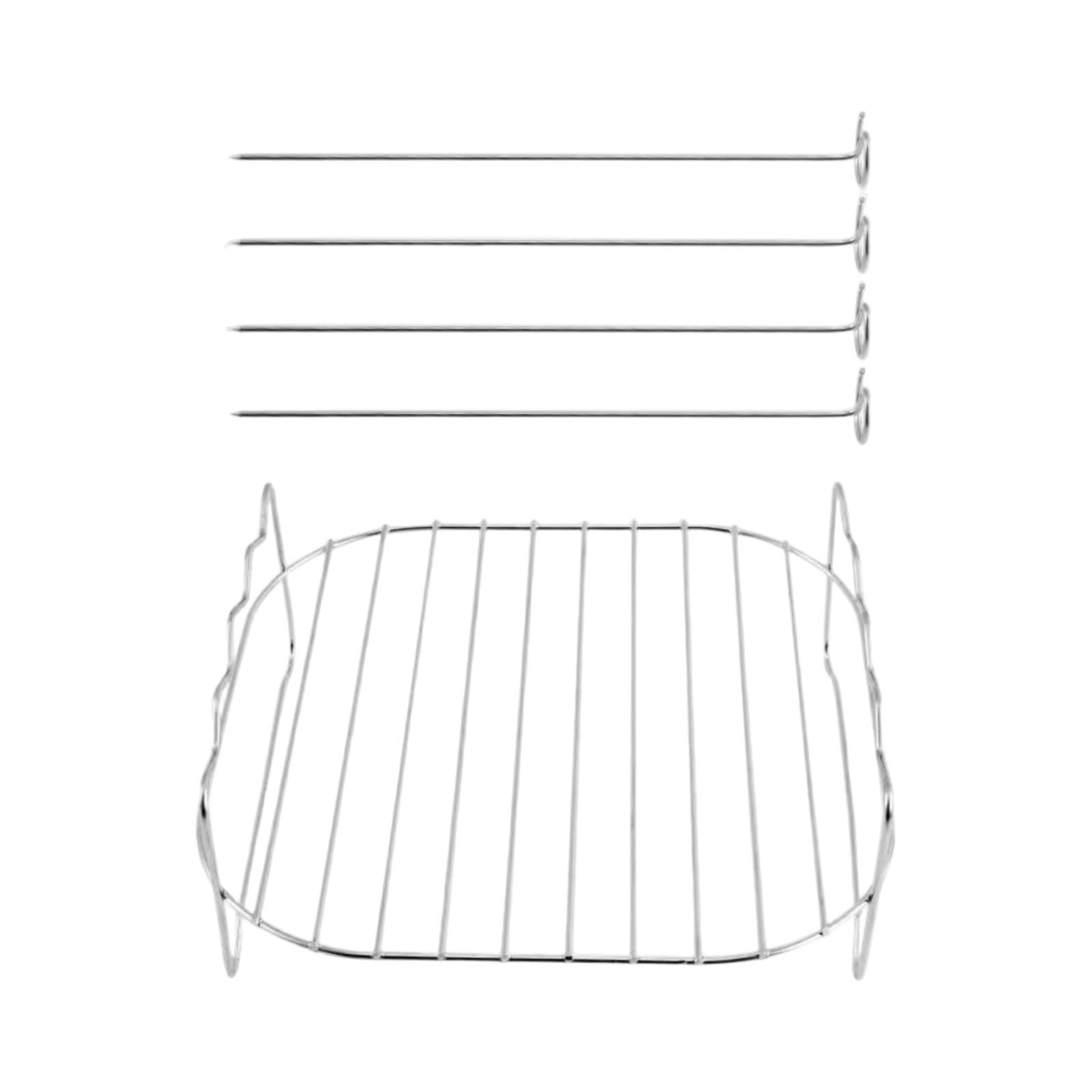 

Решетка из нержавеющей стали с шампурами и принадлежностями для барбекю One Size