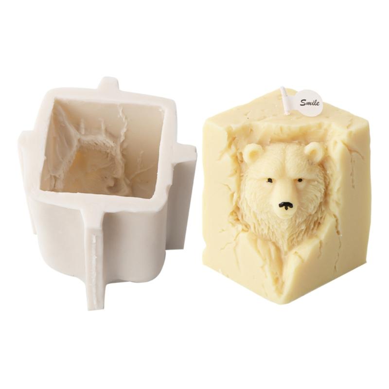 3D Animal Shaped Candle Mold Aromatherapy Soap Mould Resin Epoxy Mould Plaster Ornament for Birthdays and Festivals