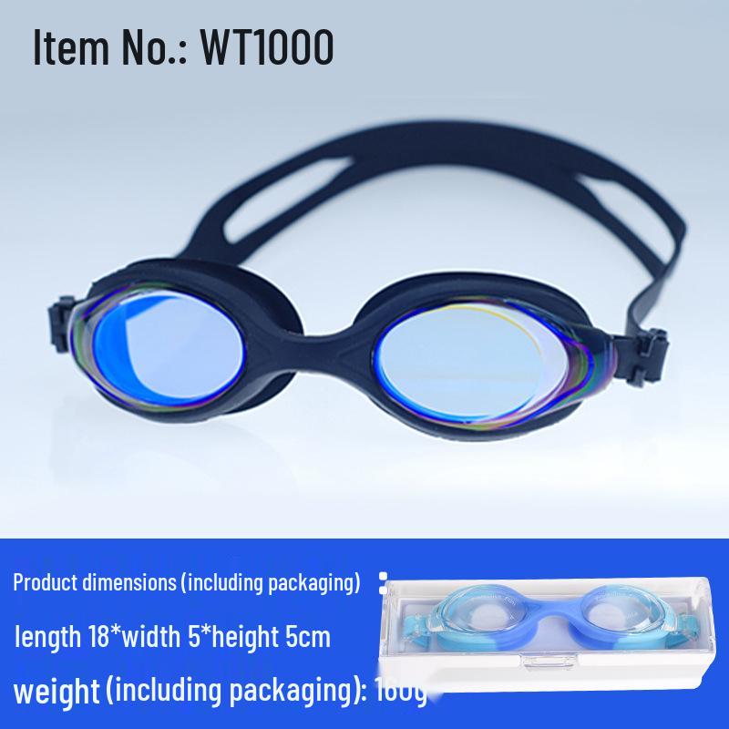 Kids' Anti-Fog High-Definition Swim Goggles with Flat Lens - Boys & Girls Diving Goggles