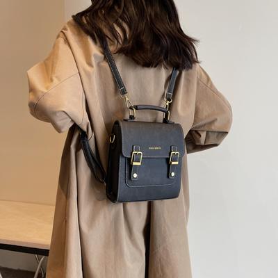 Women Fashion Backpacks  Luxury Designer Handbags Vintage Pure Color Rucksacks Female Shoulder Crossbody Bags
