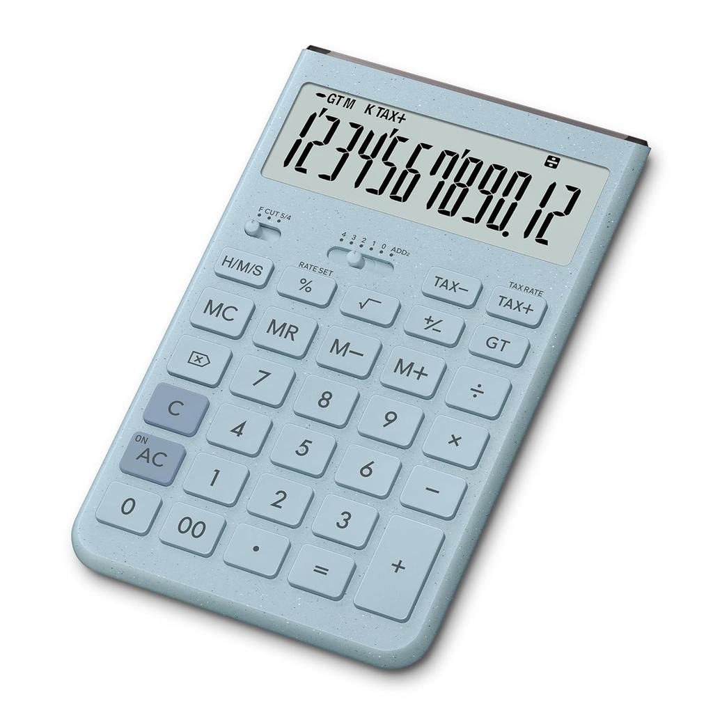 Casio Design Calculator Comfy Grayish Blue Just Type 12 Digits JT-200T-BU-N