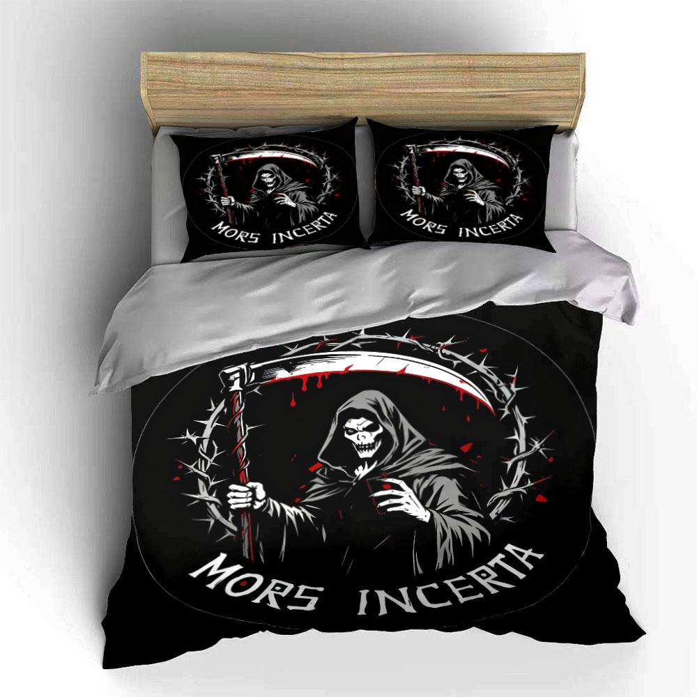 Grim Reaper Decor Three-Piece Set Soft Comfortable Duvet Cover Bedding Set Included 1*Duvet Cover & 2*Pillowcases, Gift